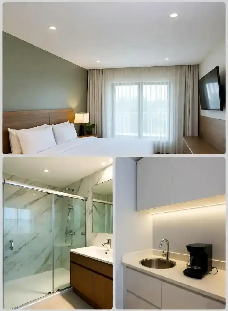 Vidéo immersive d'une chambre d'un hôtel pour affaire à Coustouges