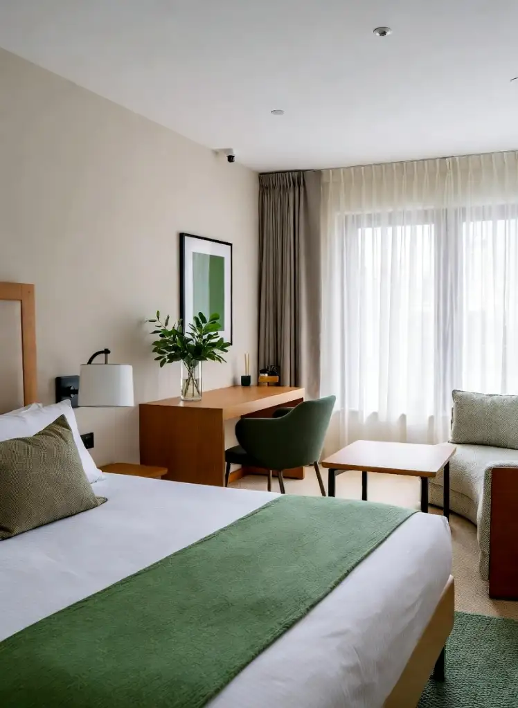 Vidéo immersive d'une Chambre d'un hôtel écolo à Toulouges