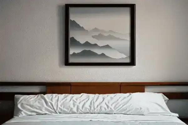 Chambre d’un hôtel écolo à Vaumas