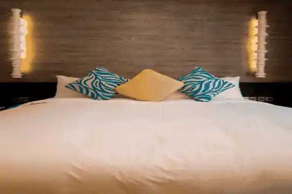 Chambre d’un hôtel étoilé à Vaux-Champagne